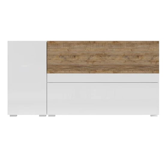Product photograph of Pacific Gloss Sideboard Small 2 Doors 1 Drawer In White Oak from Furniture in Fashion