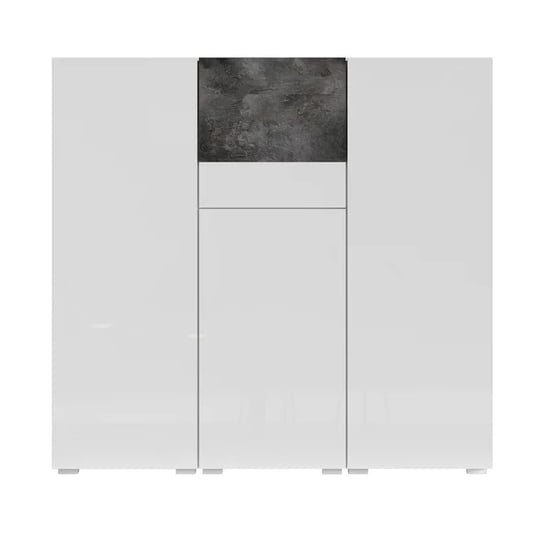 Product photograph of Pacific High Gloss Sideboard With 4 Doors In White And Slate from Furniture in Fashion