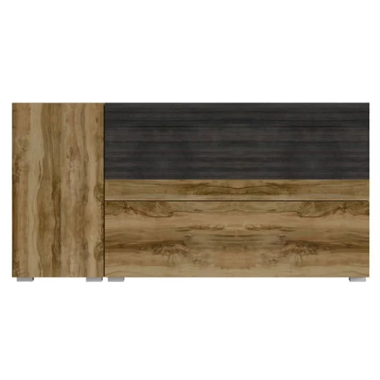 Read more about Pacific sideboard small 2 doors 1 drawer in satin walnut black