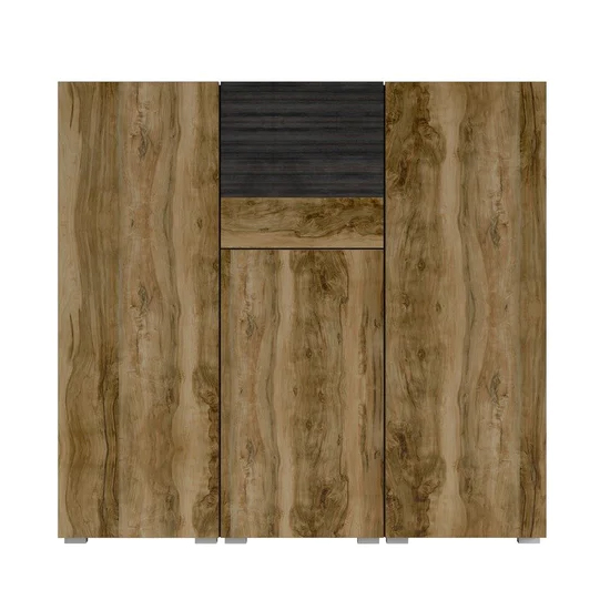 Read more about Pacific sideboard with 4 doors in satin walnut and black