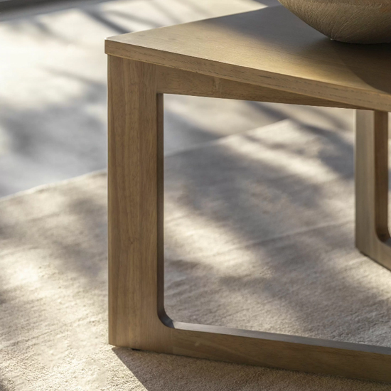 Pacific Wooden Coffee Table Rectangular In Smoked Oak