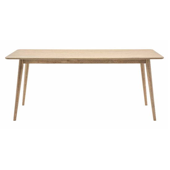 Pacific Wooden Dining Table Rectangular In Smoked Oak