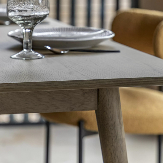 Pacific Wooden Dining Table Rectangular In Smoked Oak
