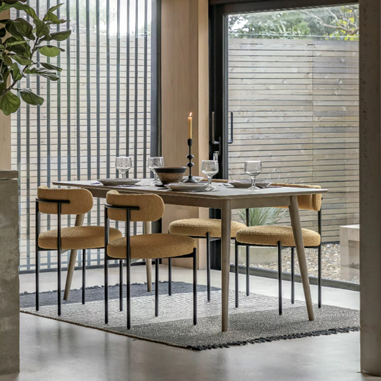 Pacific Wooden Dining Table Rectangular In Smoked Oak