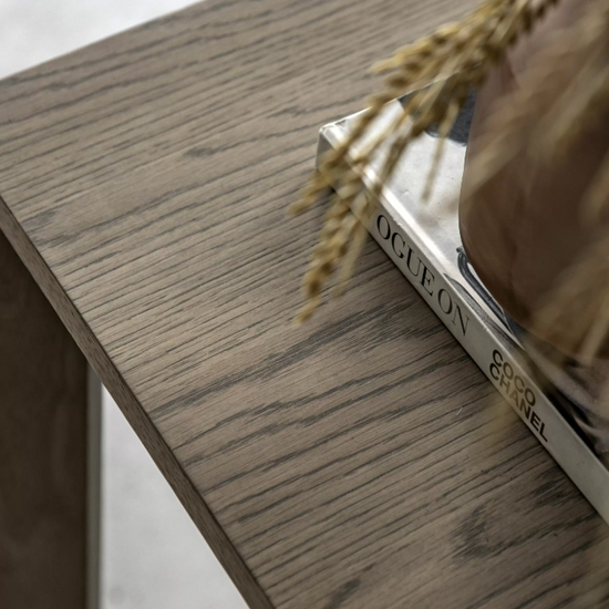 Pacific Wooden Side Table Square In Smoked Oak
