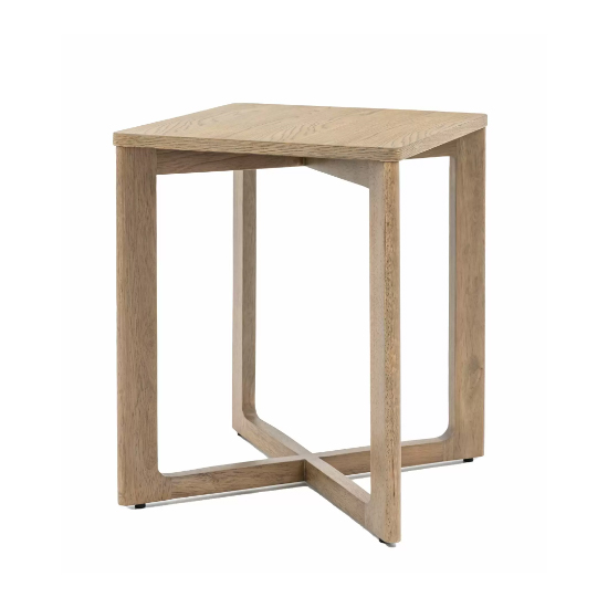 Pacific Wooden Side Table Square In Smoked Oak