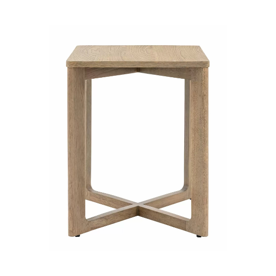 Pacific Wooden Side Table Square In Smoked Oak