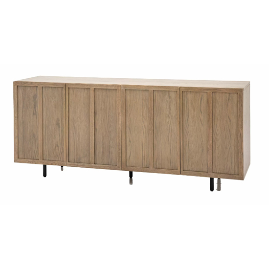 Pacific Wooden Sideboard With 4 Doors In Smoked Oak