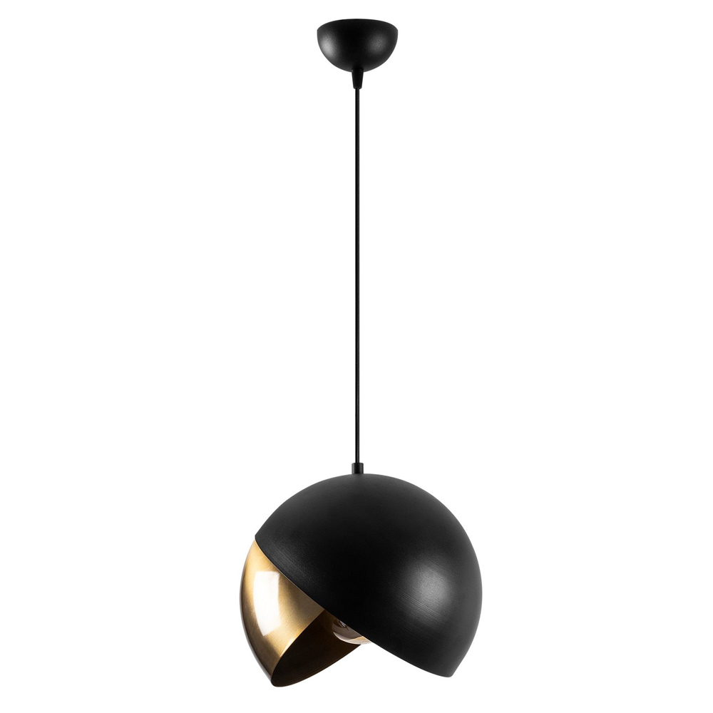 Pacman Metal Ceiling Pendant Light in Black and Vintage