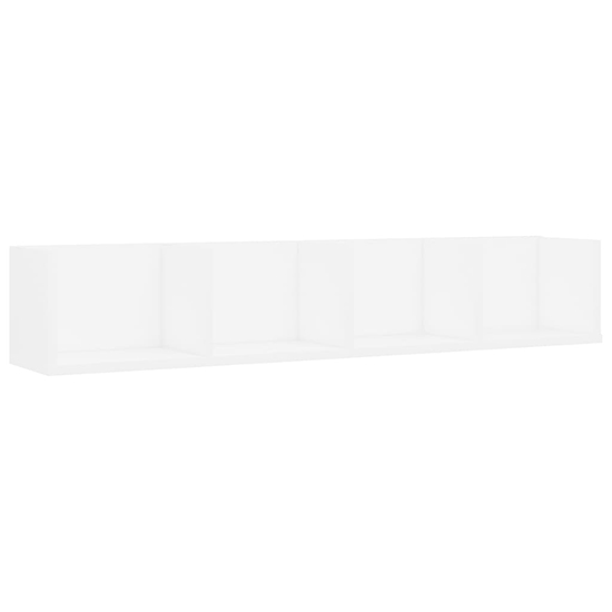 Pacorro Wooden Wall Shelf With 4 Compartments In White