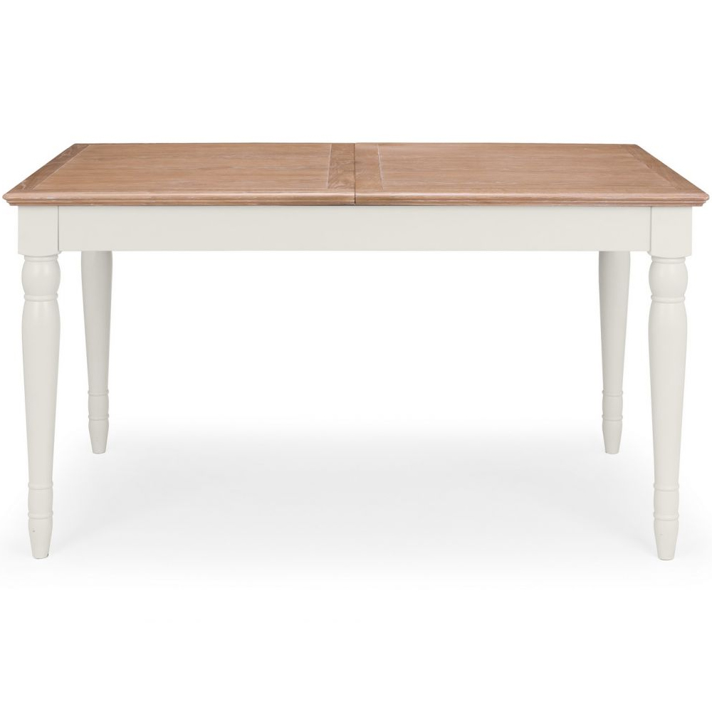 Pacos Wooden Extending Dining Table With Light Grey Legs In Oak