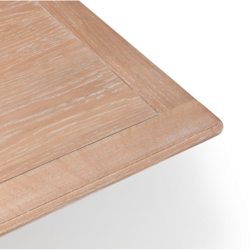 Pacos Wooden Extending Dining Table With Light Grey Legs In Oak