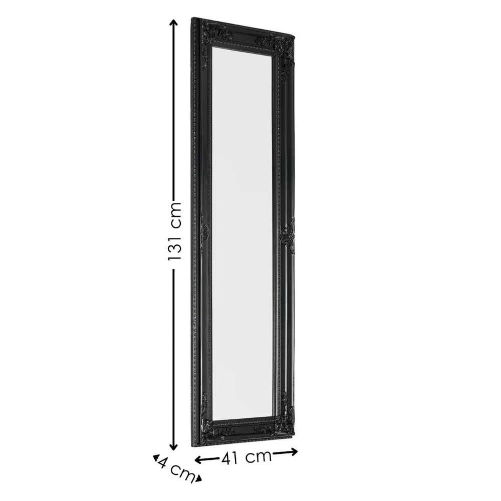 Padilla Dressing Mirror With Black Wooden Frame
