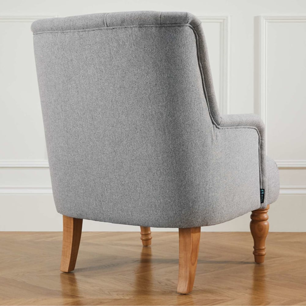 Padston Fabric Lounge Armchair In Grey