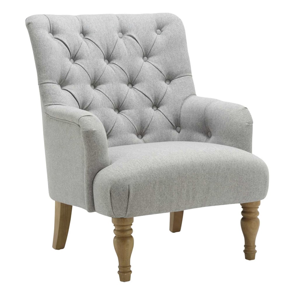 Padston Fabric Lounge Armchair In Grey