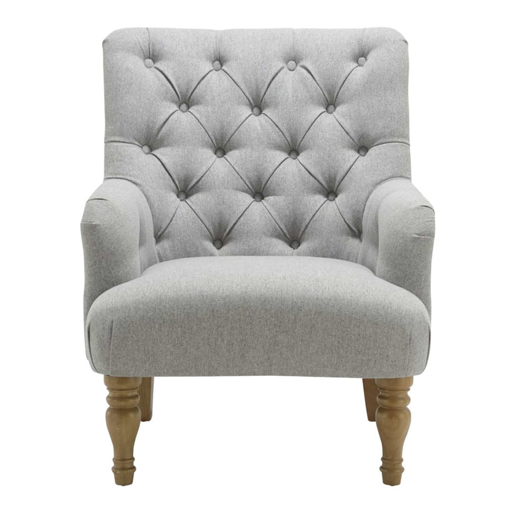 Padston Fabric Lounge Armchair In Grey