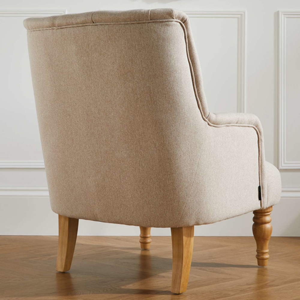 Padston Fabric Lounge Armchair In Wheat
