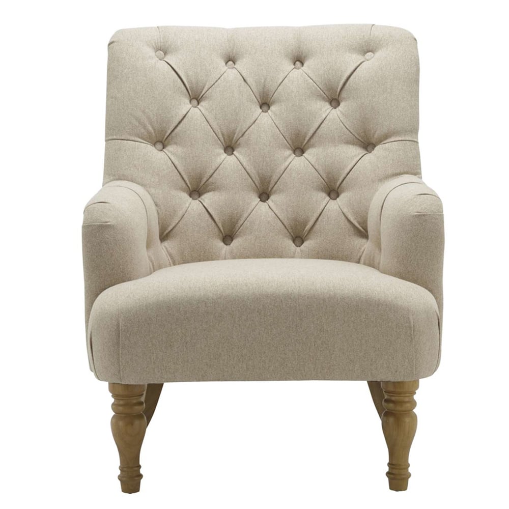 Padston Fabric Lounge Armchair In Wheat