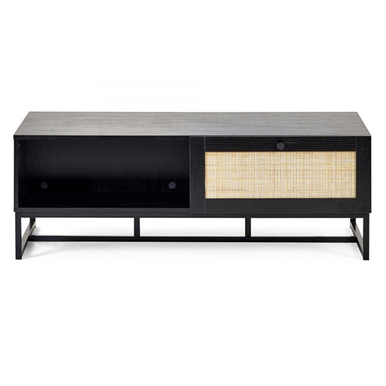 Pabla Wooden Coffee Table With 2 Drawers In Black