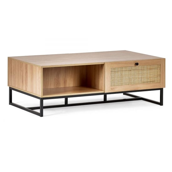 Pabla Wooden Coffee Table With 2 Drawers In Oak