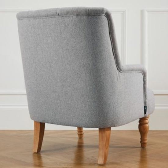 Padstow Fabric Lounge Chaise Armchair In Grey_3