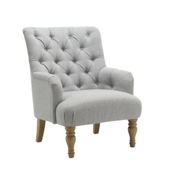 Padstow Fabric Lounge Chaise Armchair In Grey_4