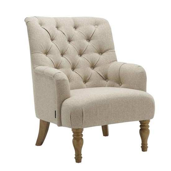 Padstow Fabric Lounge Chaise Armchair In Wheat_4