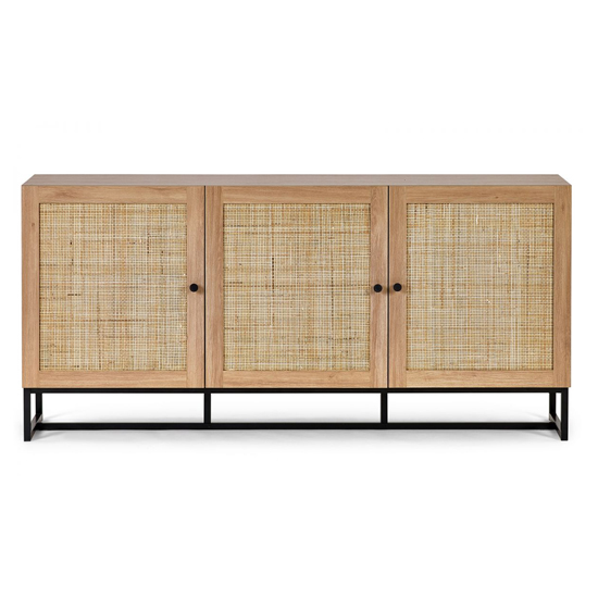 Pabla Wooden Sideboard With 3 Doors In Oak