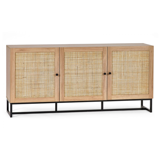 Pabla Wooden Sideboard With 3 Doors In Oak