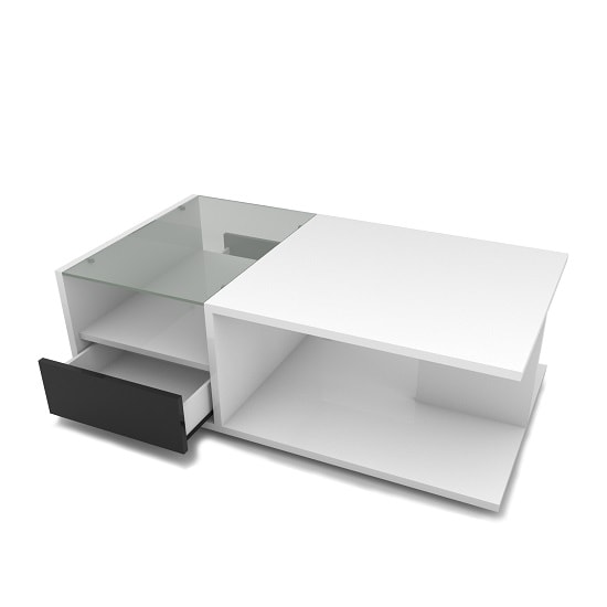 Padua Coffee Table In High Gloss White And Black With Glass_3