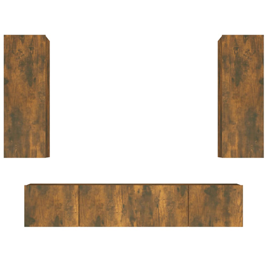 Paidi Wooden Living Room Furniture Set In Smoked Oak