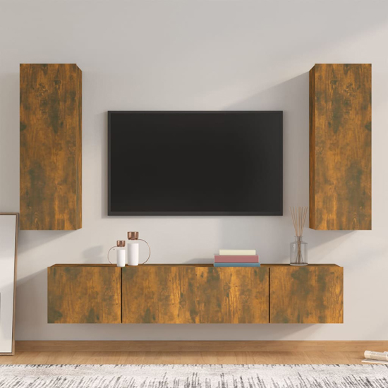 Read more about Paidi wooden living room furniture set in smoked oak