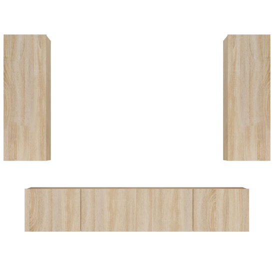 Paidi Wooden Living Room Furniture Set In Sonoma Oak