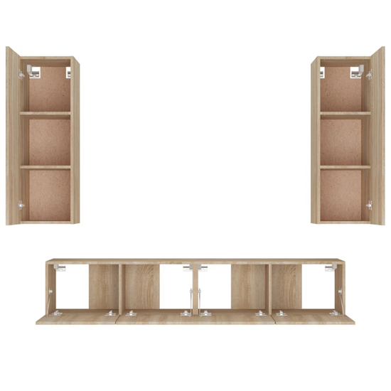 Paidi Wooden Living Room Furniture Set In Sonoma Oak