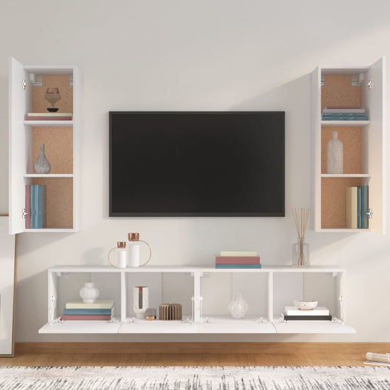 Paidi Wooden Living Room Furniture Set In White