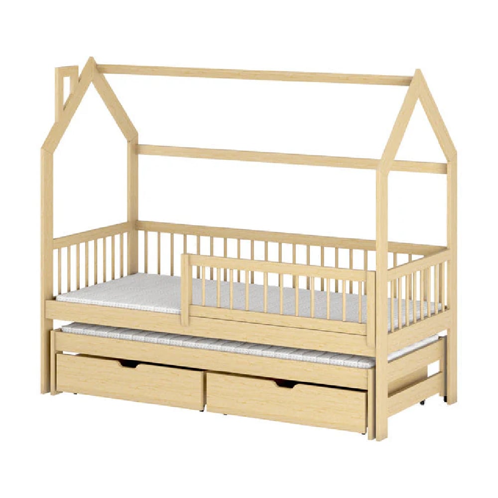 Paige Wooden Day Bed Without Mattress And Trundle In Pine