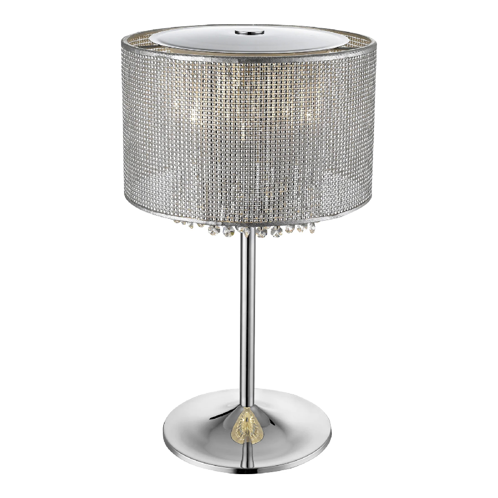 Read more about Palace 4 light crystal droplet table lamp in chrome sliver