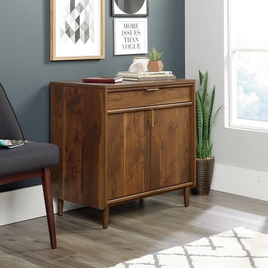 Photo of Palais wooden sideboard in walnut with 2 doors and 1 drawer