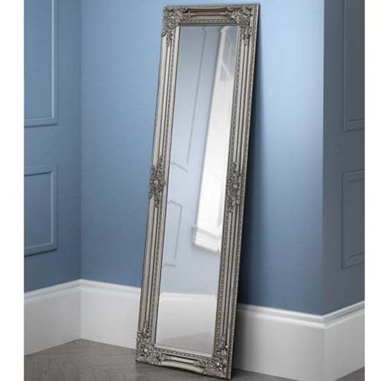 Padilla Dressing Mirror In Pewter Wooden Frame_1