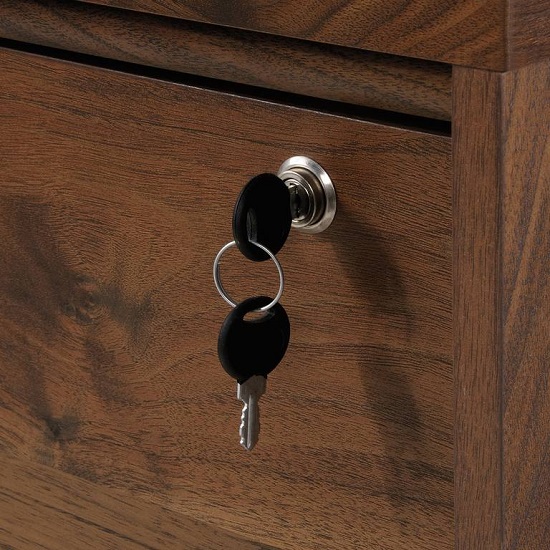 Palais Wooden Filing Cabinet In Walnut With 2 Drawers