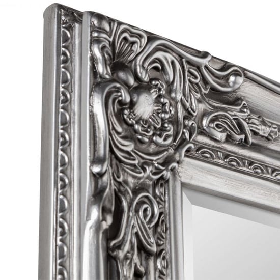 Padilla Lean-to Dress Mirror In Pewter Wooden Frame_3