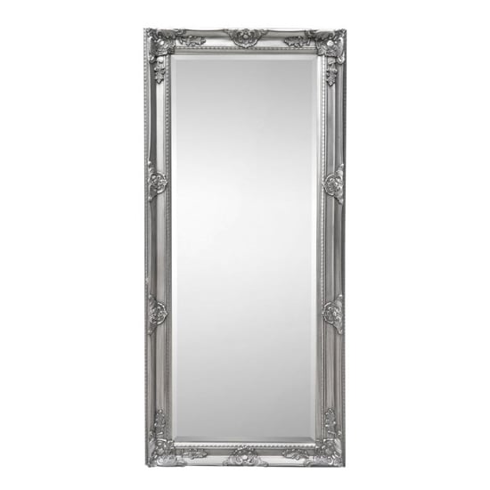 Padilla Lean-to Dress Mirror In Pewter Wooden Frame_1