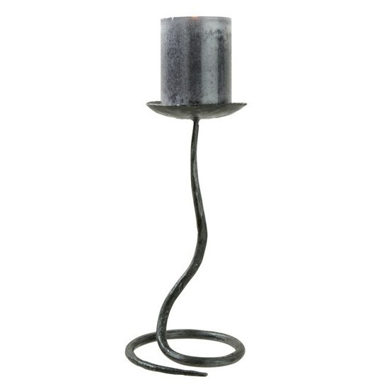 Pales Iron Floor Candleholder In Antique Black