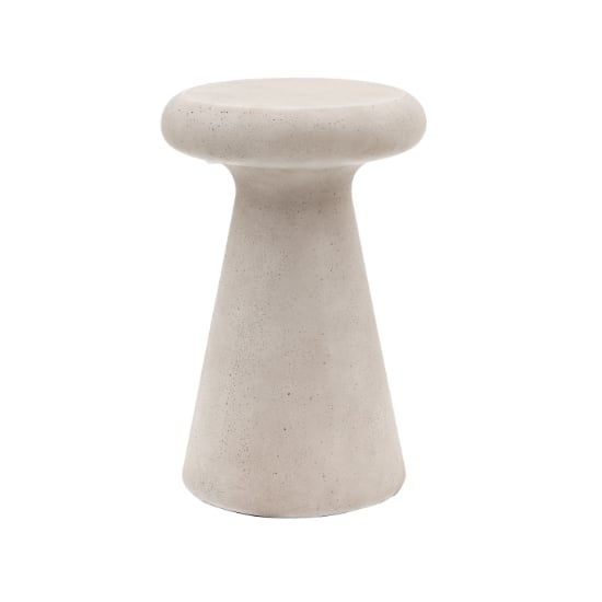Read more about Palikir wooden side table round in concrete effect