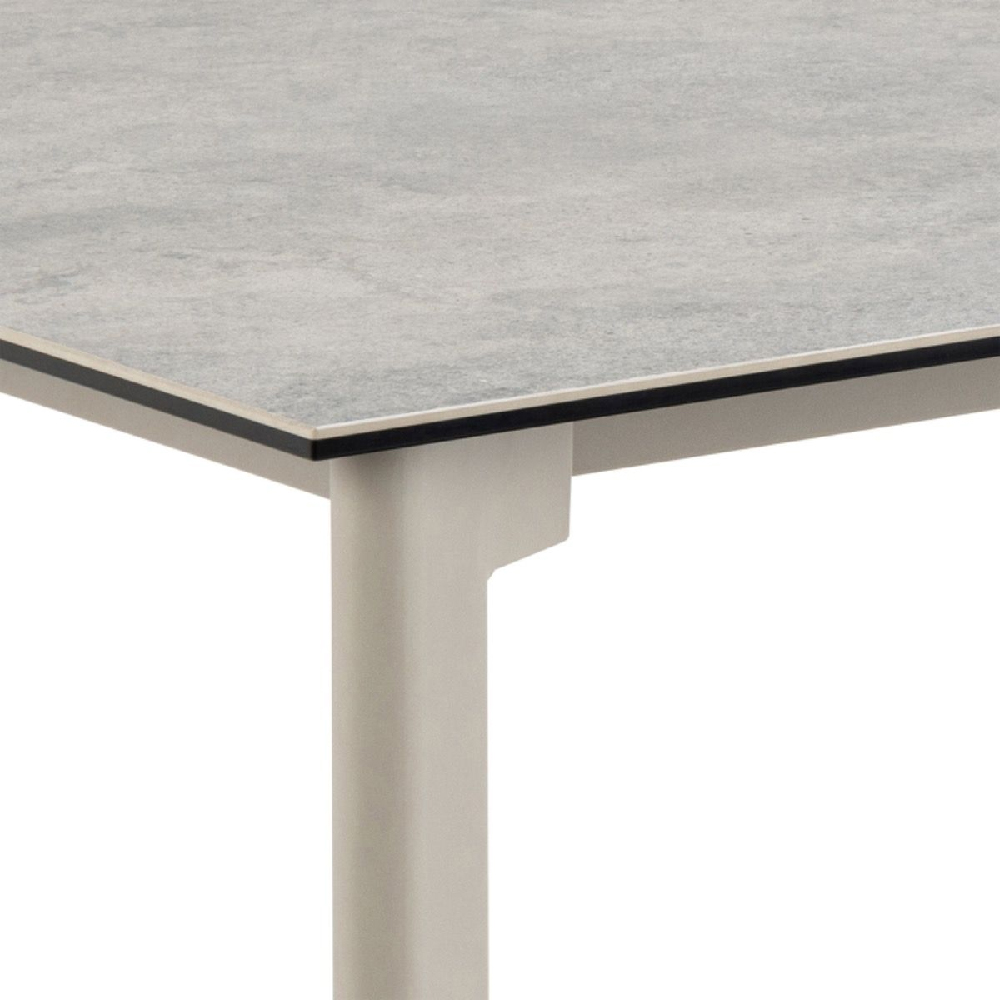Palmdale Ceramic Dining Table Rectangular In Grey