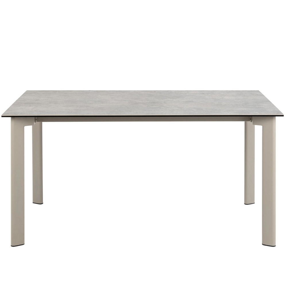 Palmdale Grey Ceramic Dining Table With Elkhorn 4 Chairs In Beige
