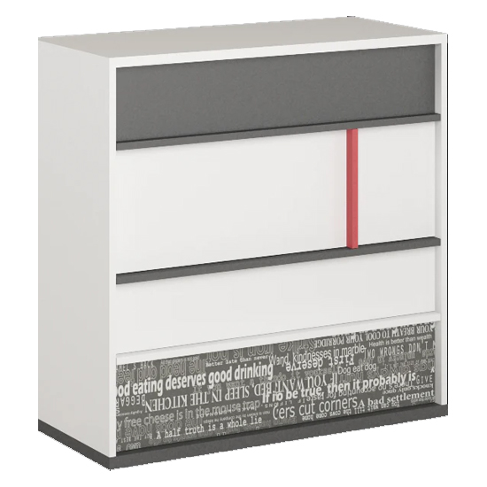 Read more about Palmer kids wooden chest of 4 drawers in matt white