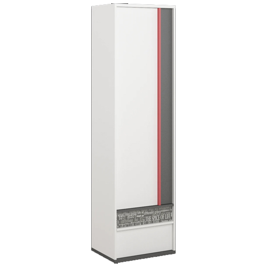 Read more about Palmer kids wooden wardrobe with 1 doors in matt white