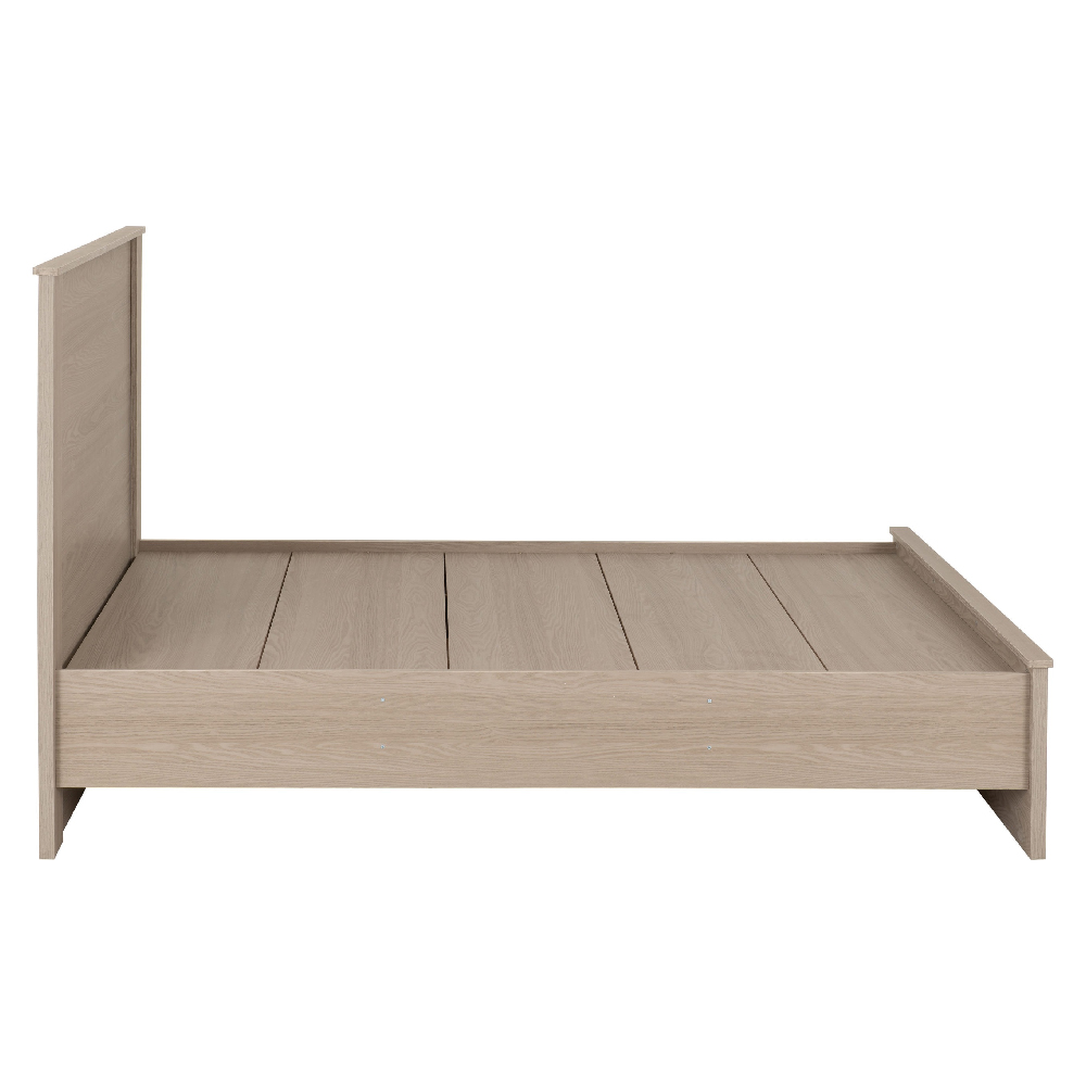 Palmyra Wooden Double Bed In Smoked Ash