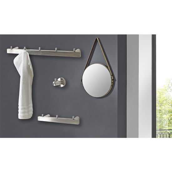Palos Wall Hung 3 Hooks Coat Rack In Polished Stainless Steel_2